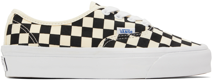 Shop Vans Off-white & Black Authentic Reissue 44 Lx Sneakers In Lx Checkerboard Blac