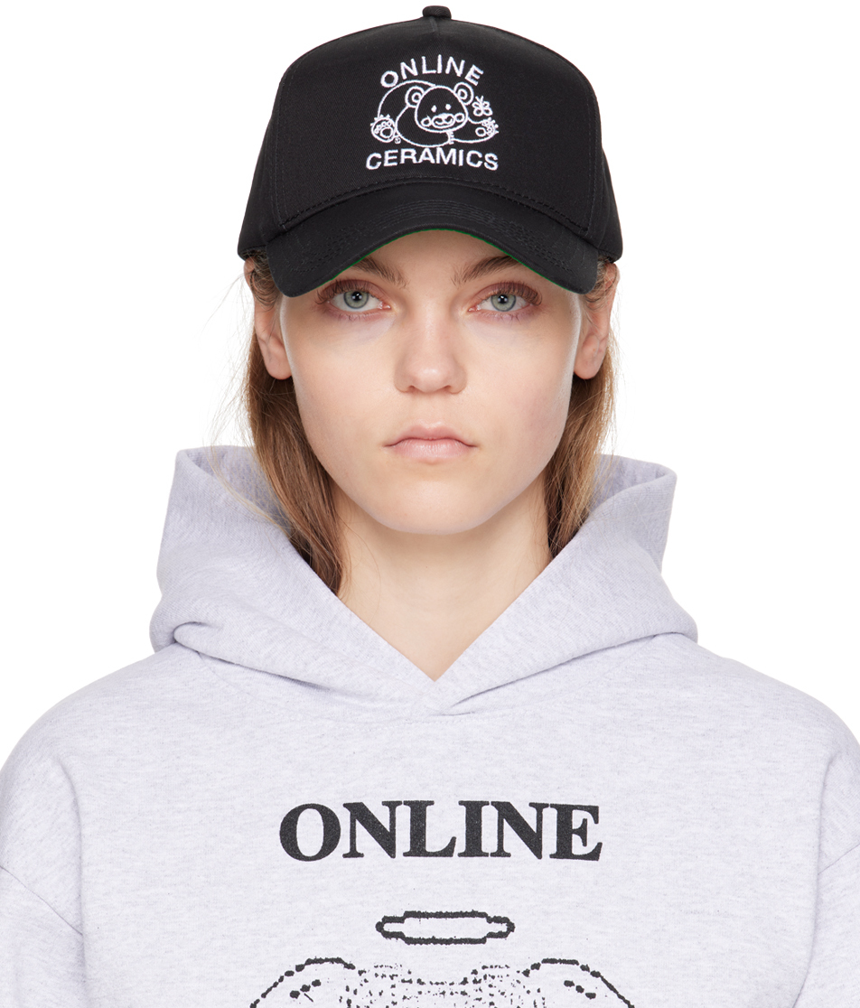 Online Ceramics: Black Bear Friend Cap | SSENSE