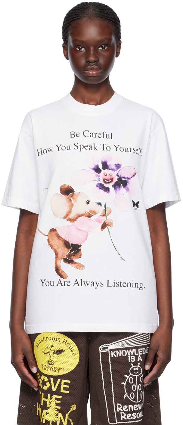 Shop Online Ceramics White 'you Are Always Listening' T-shirt