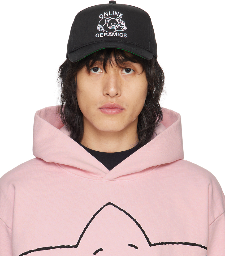 Online Ceramics: Black Bear Friend Cap | SSENSE