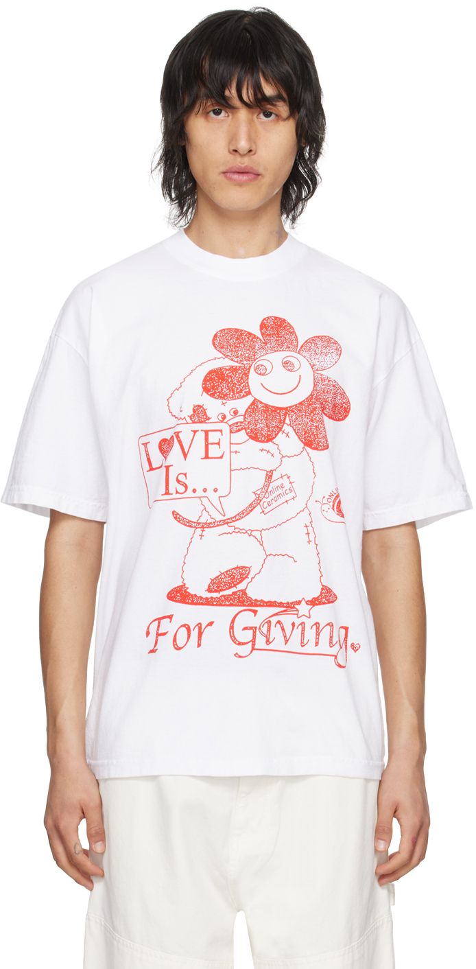 White 'Love Is For Giving' T-Shirt