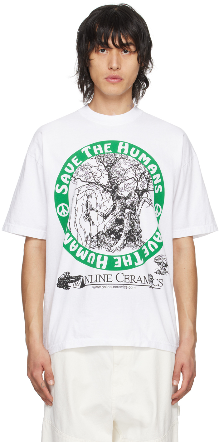 White 'Save The Humans' T-Shirt