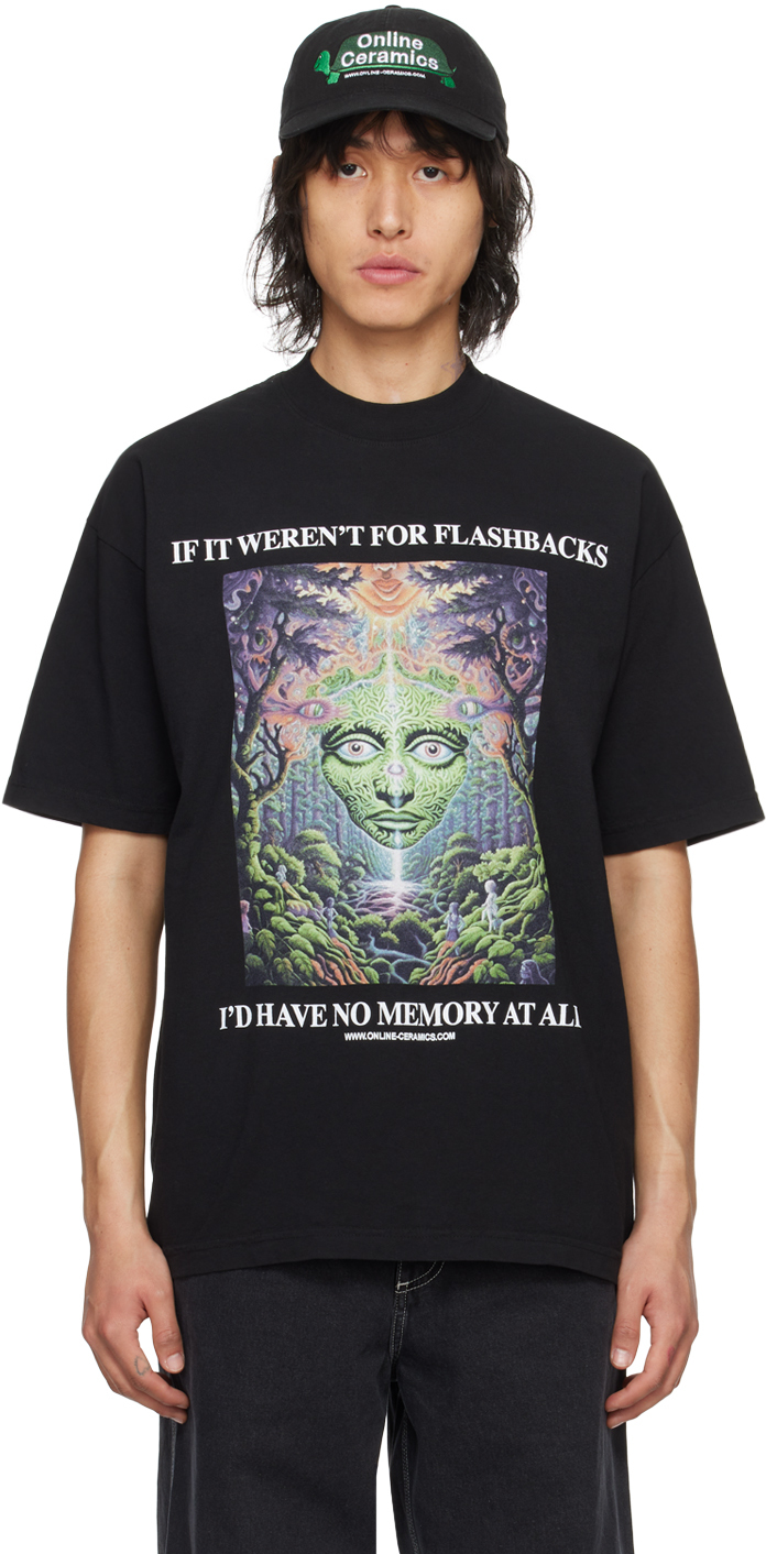 Online Ceramics Black 'memories' T-shirt
