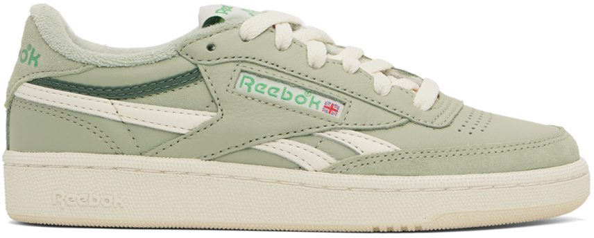 Shop Reebok Green Club C Revenge Vintage Sneakers In Vingre/chalk/tregre