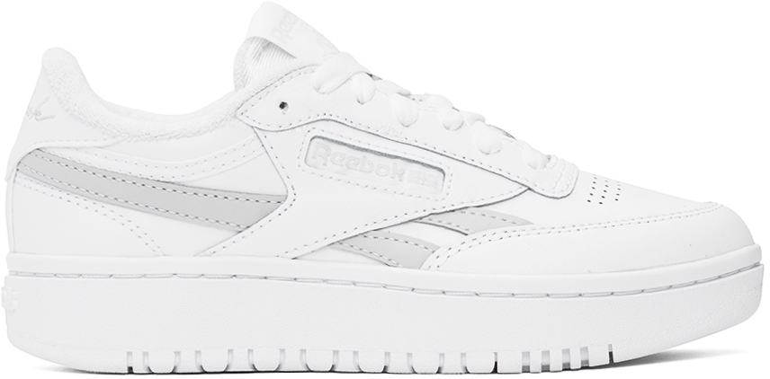 Reebok White Club C Double Revenge Trainers In Ftwwht/pugry2/ftwwht