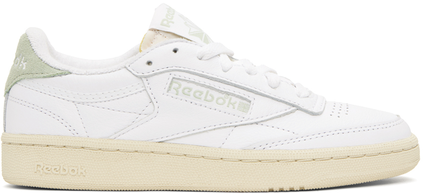 Reebok White Club C 85 Vintage Trainers In Ftwwht/papwht/vingre