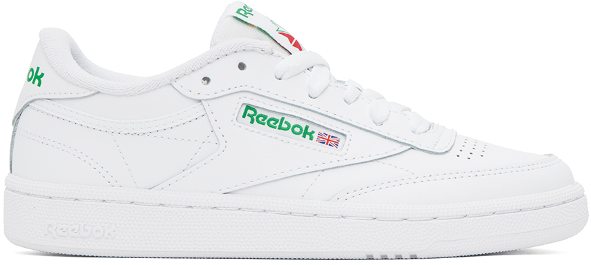 Shop Reebok White Club C 85 Sneakers In Ftwwht/ftwwht/goldmt