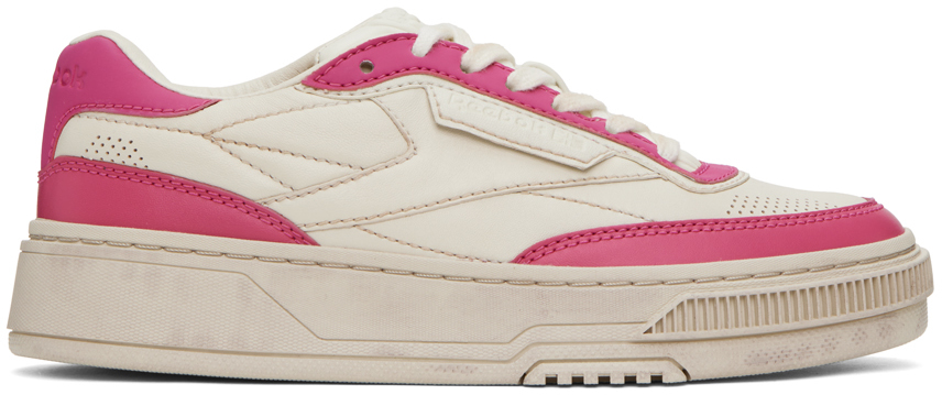 Reebok Off-white & Pink Club C Ltd Sneakers In Vintage Pink