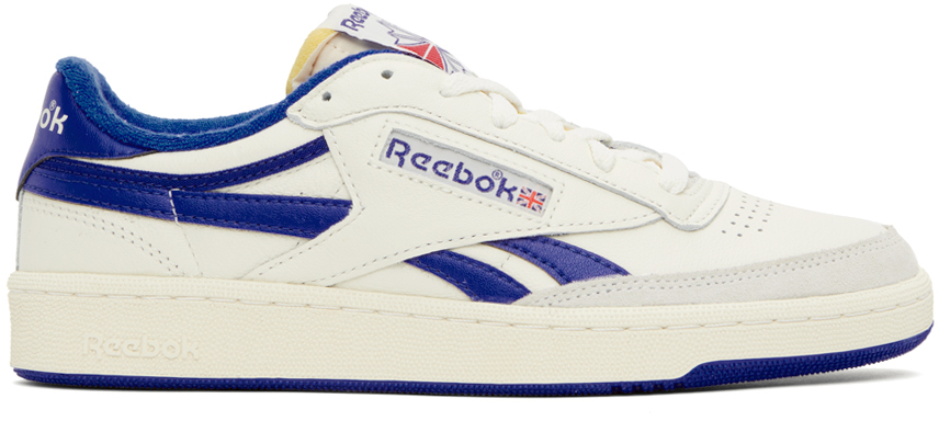 Reebok Off-white & Blue Club C Revenge Sneakers In Chalk/croyal/excred