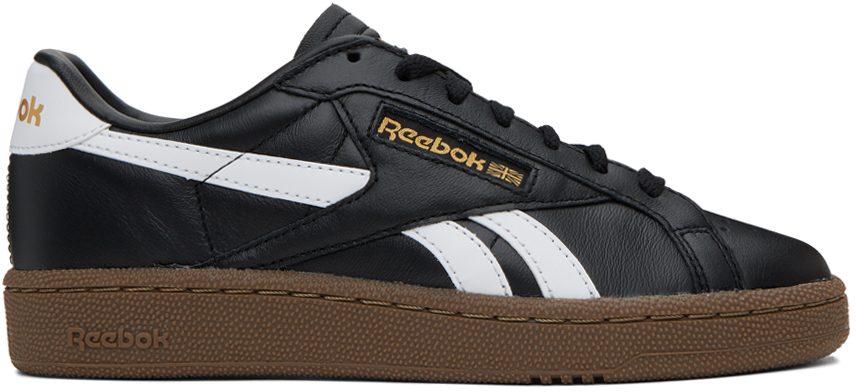 Reebok Black Club C Grounds Uk Sneakers In Black/white/gum