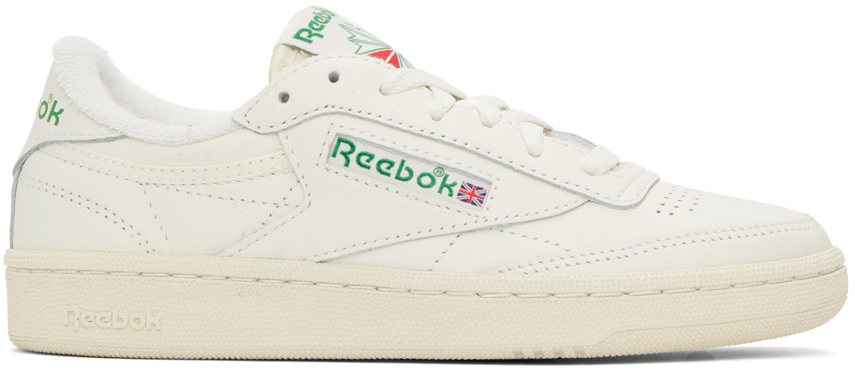 Shop Reebok Off-white Club C 85 Vintage Sneakers In Top-chalk/paperwhite