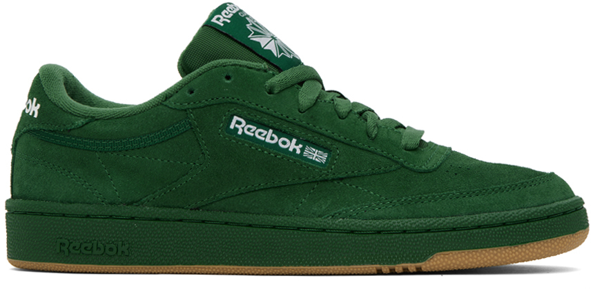 Shop Reebok Green Club C 85 Sneakers In Drkgrn/ftwwht/rbkle3