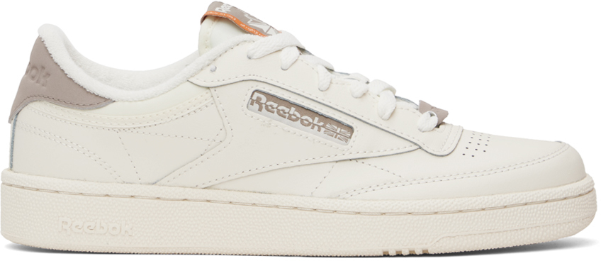 Reebok Off-white & Gray Club C 85 Sneakers In Chalk/ash/ter