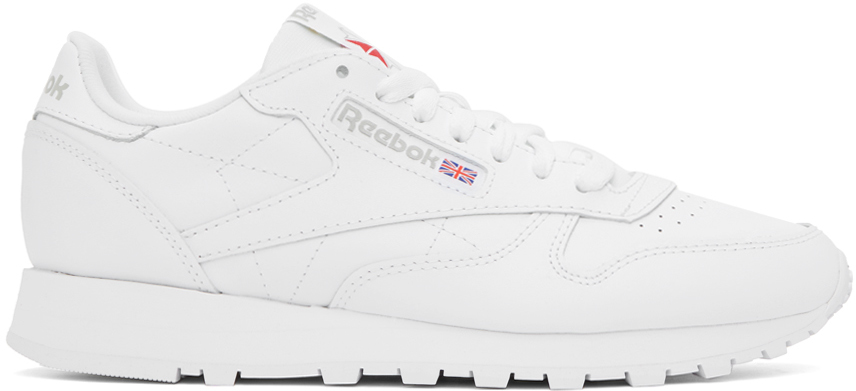 Reebok Classics: White Classic Leather Sneakers | SSENSE