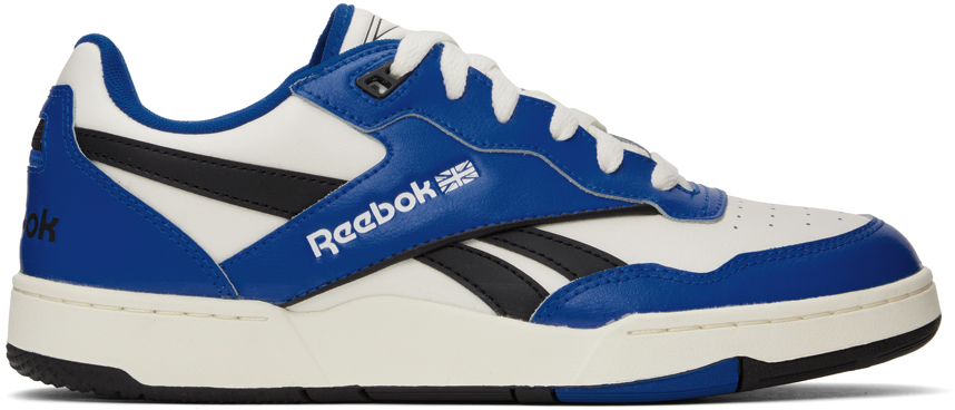 Shop Reebok Blue & White Bb 4000 Ii Sneakers In Vecblu/black/vecblu