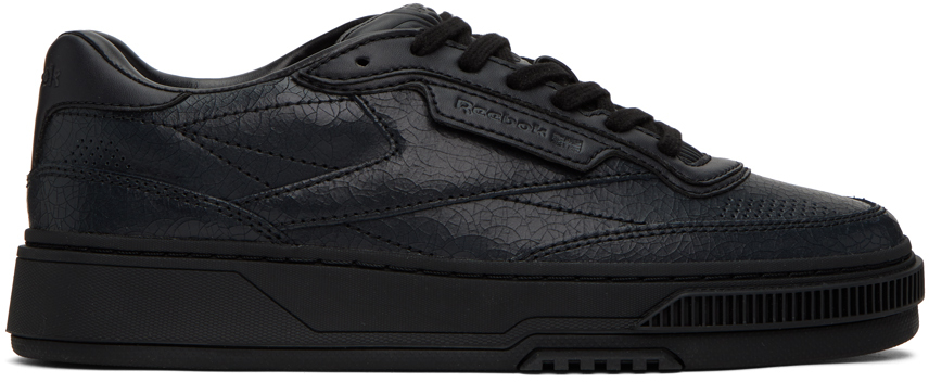 Shop Reebok Black Club C Ltd Sneakers In Cracked Black