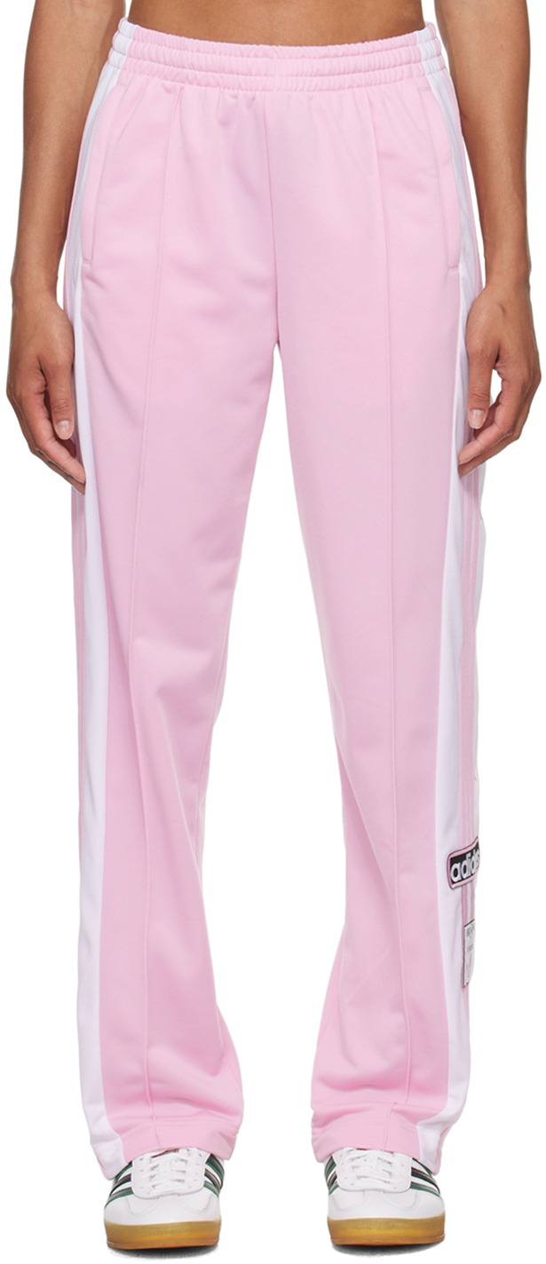 Shop Adidas Originals Pink Adibreak Lounge Pants In True Pink