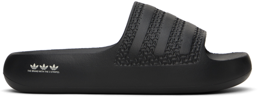 Adidas Originals Black Adilette Ayoon Slides In Core Black