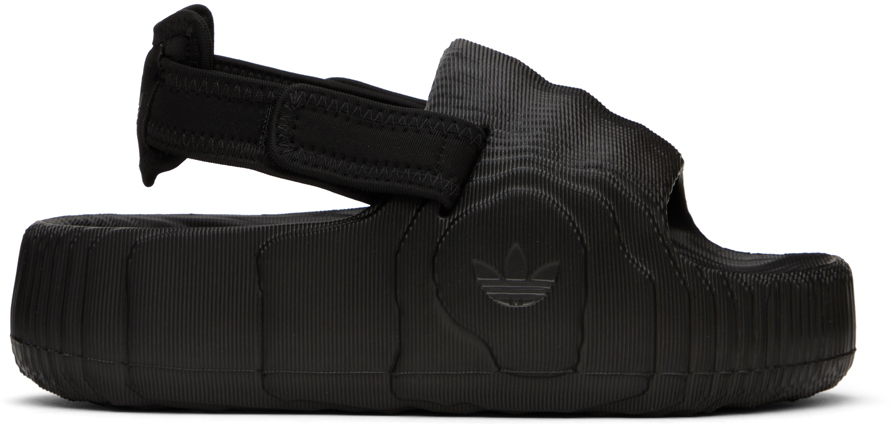 Adidas Originals Black Adilette 22 Xlg Slides In Core Black