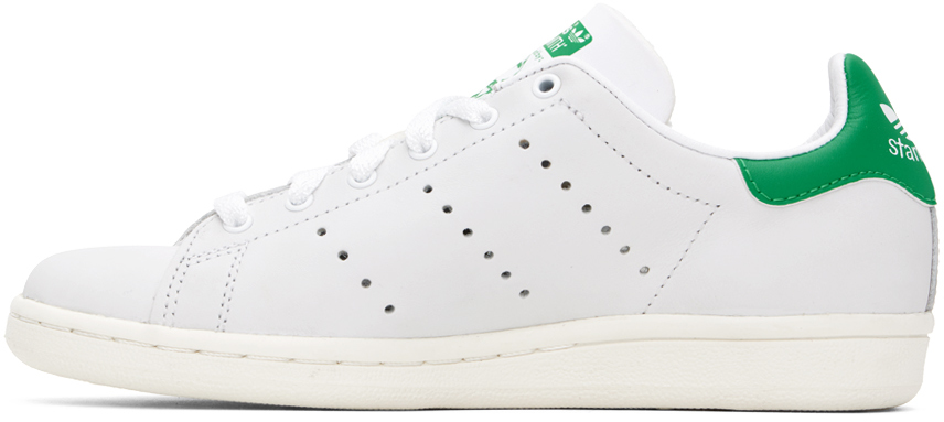 Adidas Originals Stan Smith W Basic Womens Synthetic Trainers Athletic And Training Shoes In White / Green