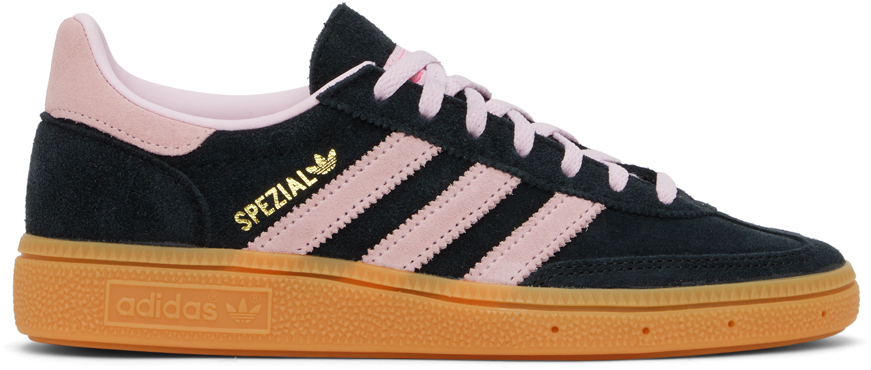 adidas Originals: Black & Pink Handball Spezial Sneakers | SSENSE