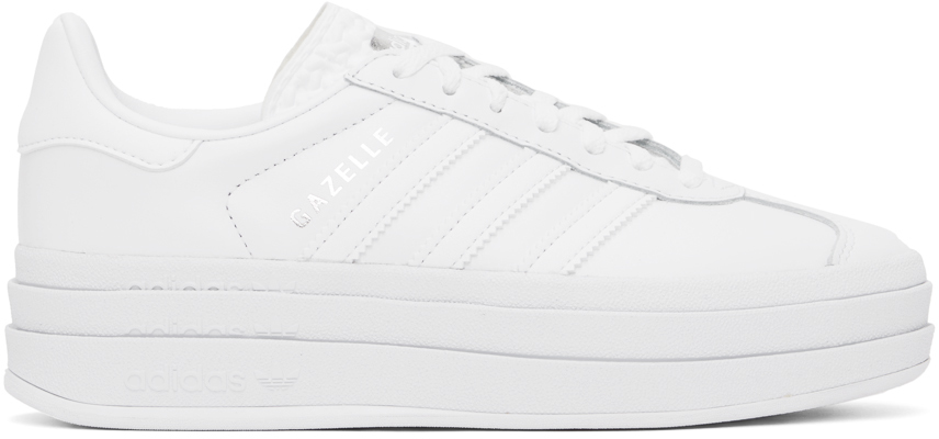 Adidas Originals White Gazelle Bold Sneakers In Ftwr White