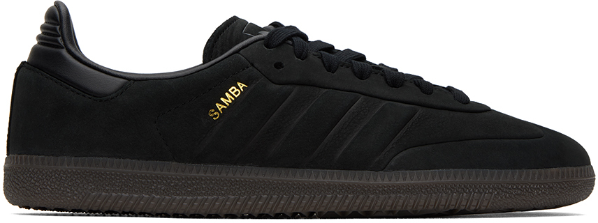 Shop Adidas Originals Black Samba Sneakers In Core Black/core Blac