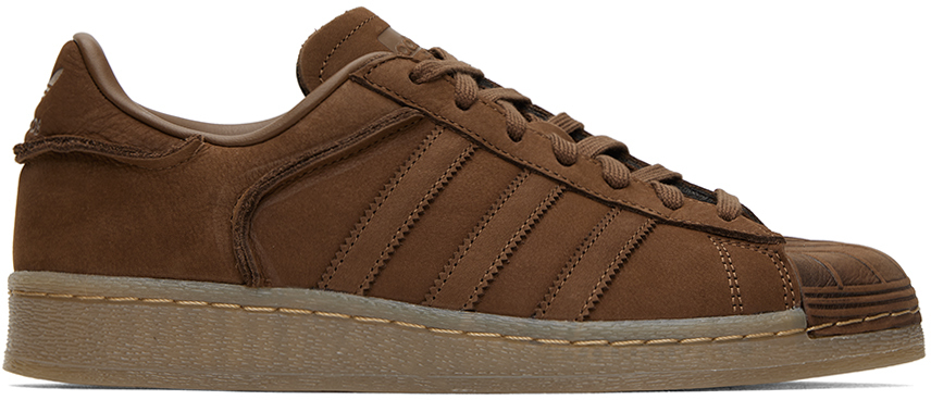Adidas Originals Brown Superstar 82 Sneakers In Preloved Brown/prelo