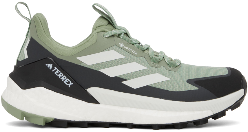 Adidas Originals Green & Black Terrex Free Hiker 2 Trainers In Silver Green / Cryst