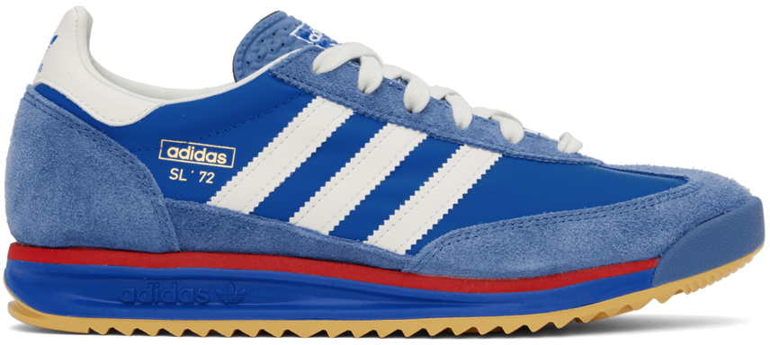 Adidas Originals Sl 72 Rs Sneakers In Blue Suede And Fabric In Blue