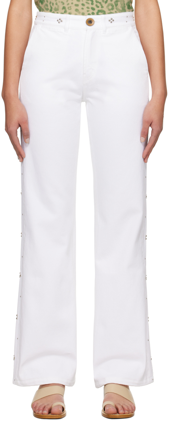 【関税込み】Wales Bonner ホワイト Heritage ジーンズ White Heritage Jeans by Wales Bonner on Sale