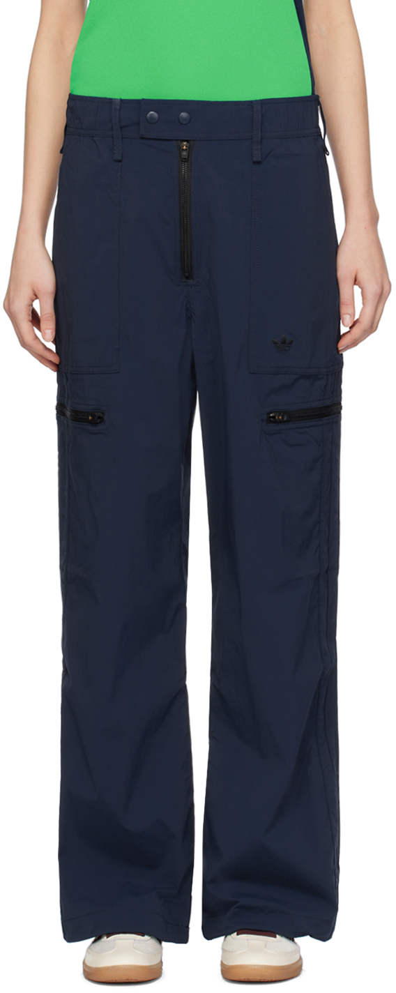 Wales Bonner Blue Adidas Originals Edition Trousers In Collegiate Navy