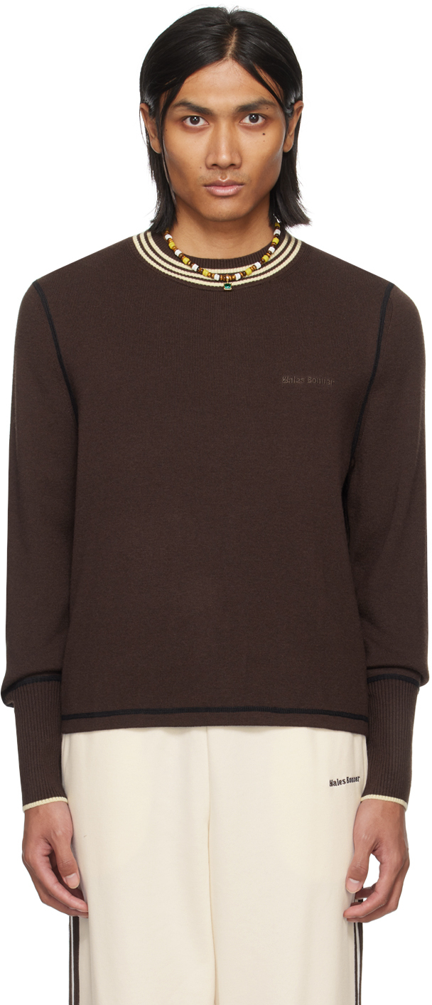 Wales Bonner Brown Adidas Originals Edition Long Sleeve T-shirt In Dark Brown