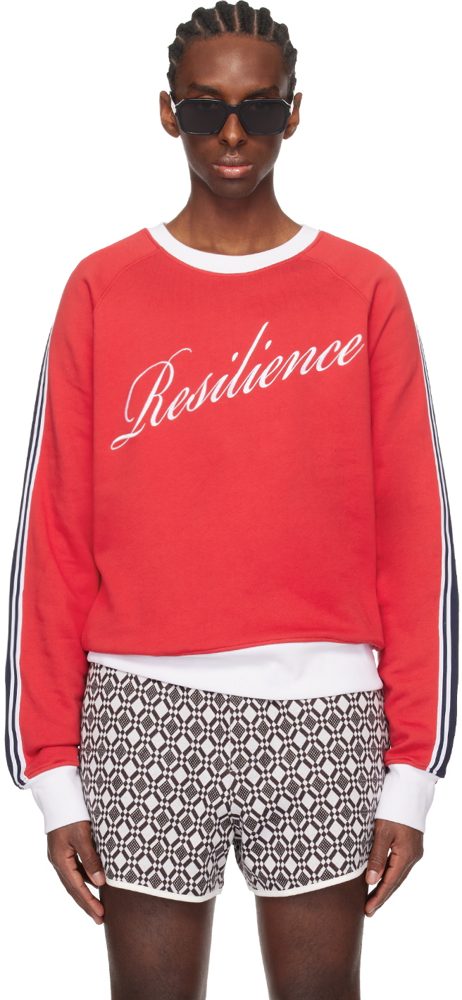 Shop Wales Bonner Red 'resilience' Sweatshirt