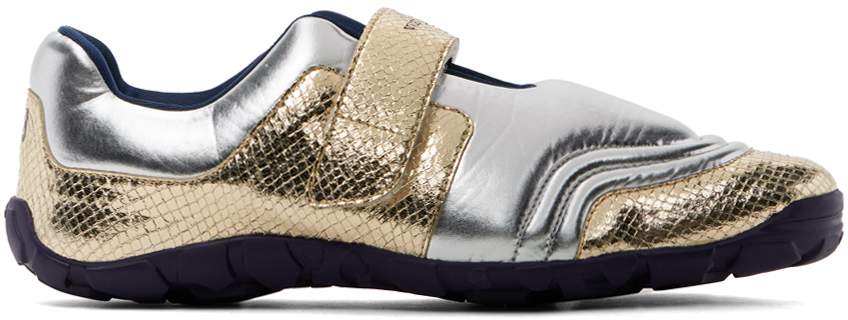Shop Wales Bonner Silver & Gold Jewel Sneakers In 19085-710-gold