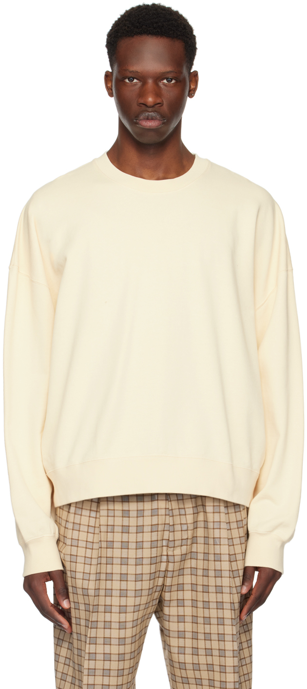 Shop Cmmn Swdn Off-white Trek Sweatshirt In Cream