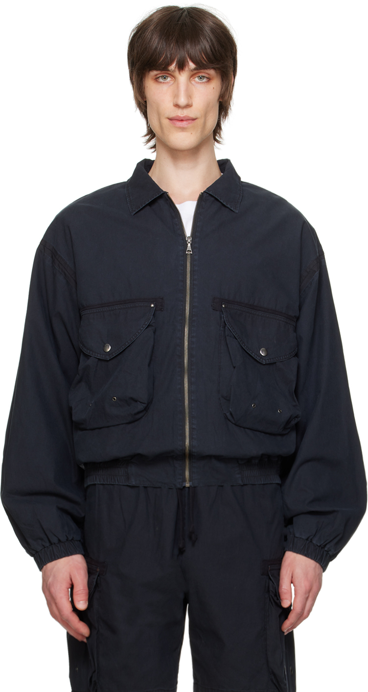 Shop John Elliott Black Garment-dyed Jacket