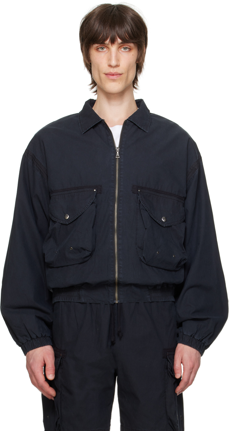 Black GarmentDyed Jacket by John Elliott on Sale