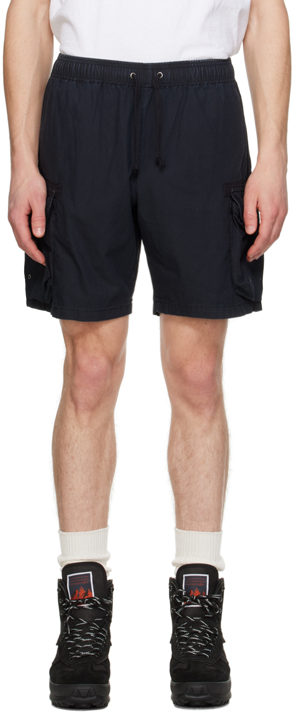 Shop John Elliott Black Garment-dyed Shorts