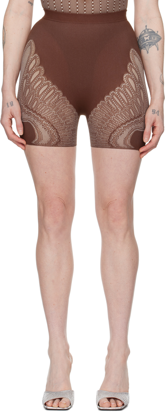 Poster Girl Brown Raven Shorts In Old Money Brown