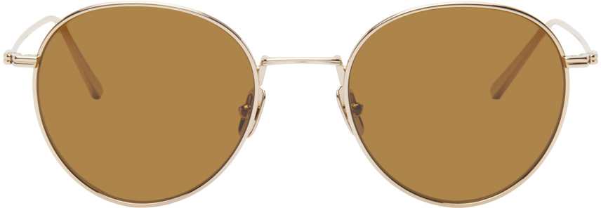 Gold 'The Rounds' Sunglasses