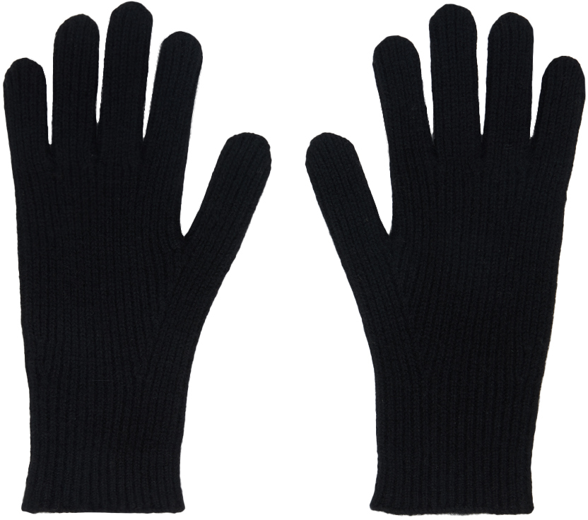 Umber POSTPAST Black Appliqué Gloves