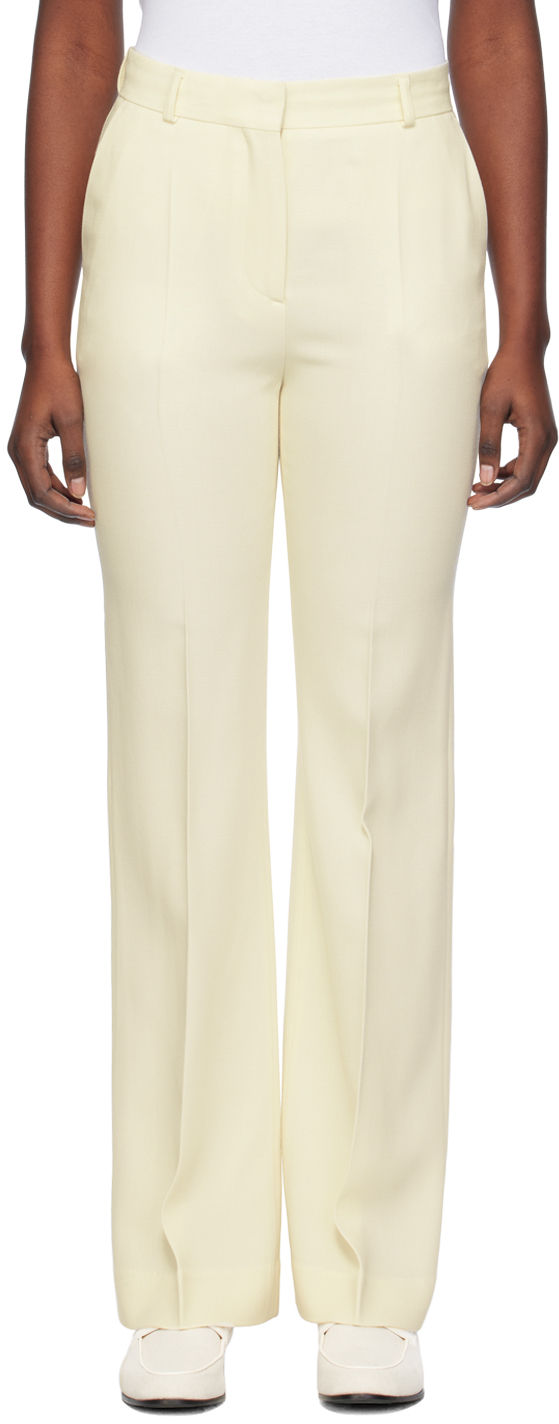 Totême Off-white Evening Trousers In 070 Macadamia
