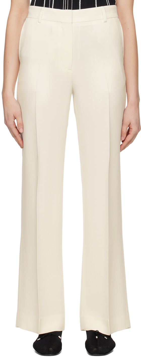 Pantalon Slim Vince Camuto Femme – Blanc – Taille 6 – Plat Devant – Coton Stretch