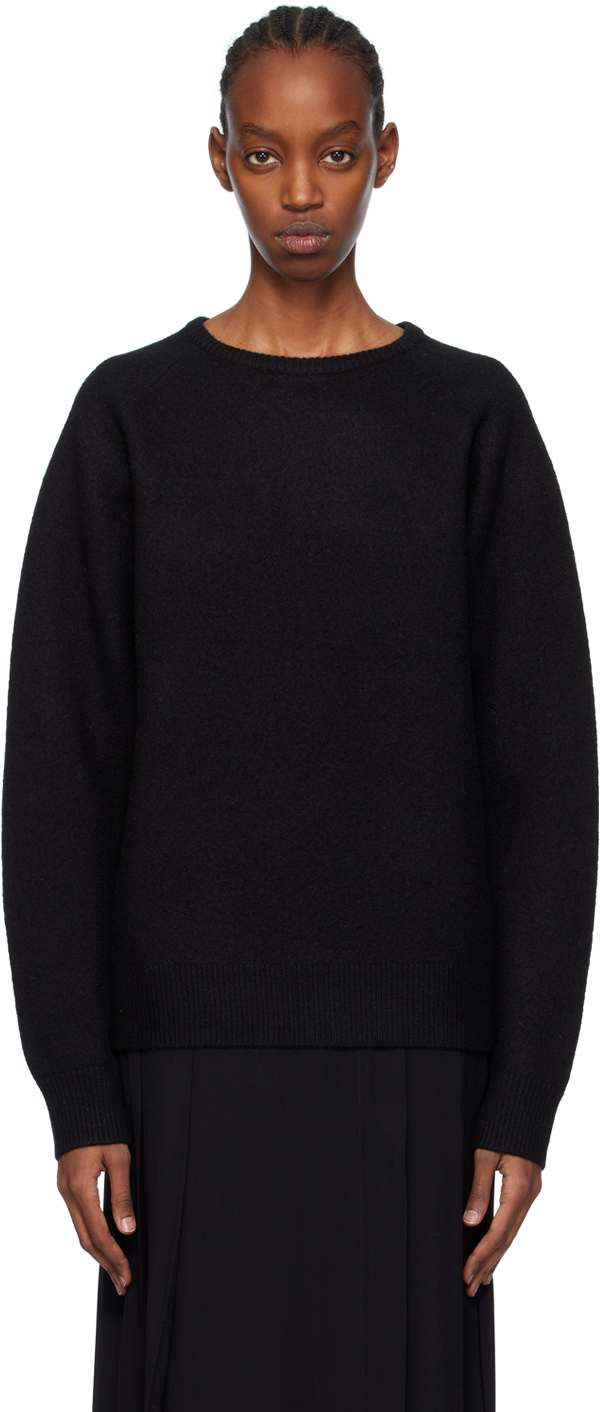 Totême Black Crewneck Sweater
