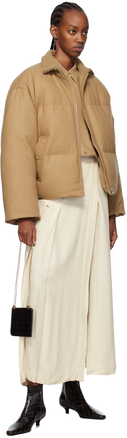 Totême Panelled Silk Shirt In 091 Biscuit