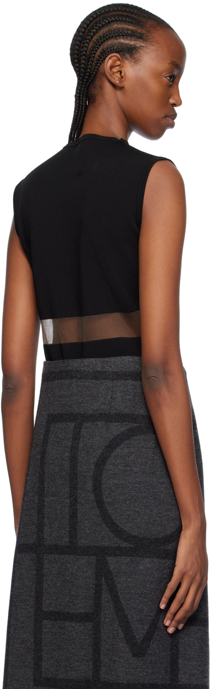 Totême High-neck Evening Top Black In 001 Black