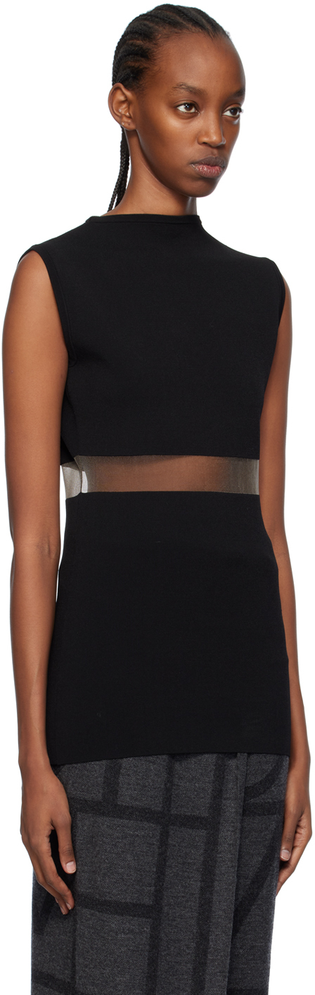 Totême High-neck Evening Top Black In 001 Black