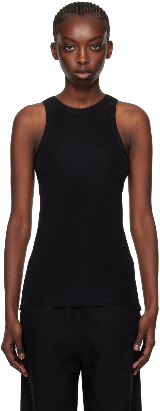 TOTEME: Black Fluid Tank Top