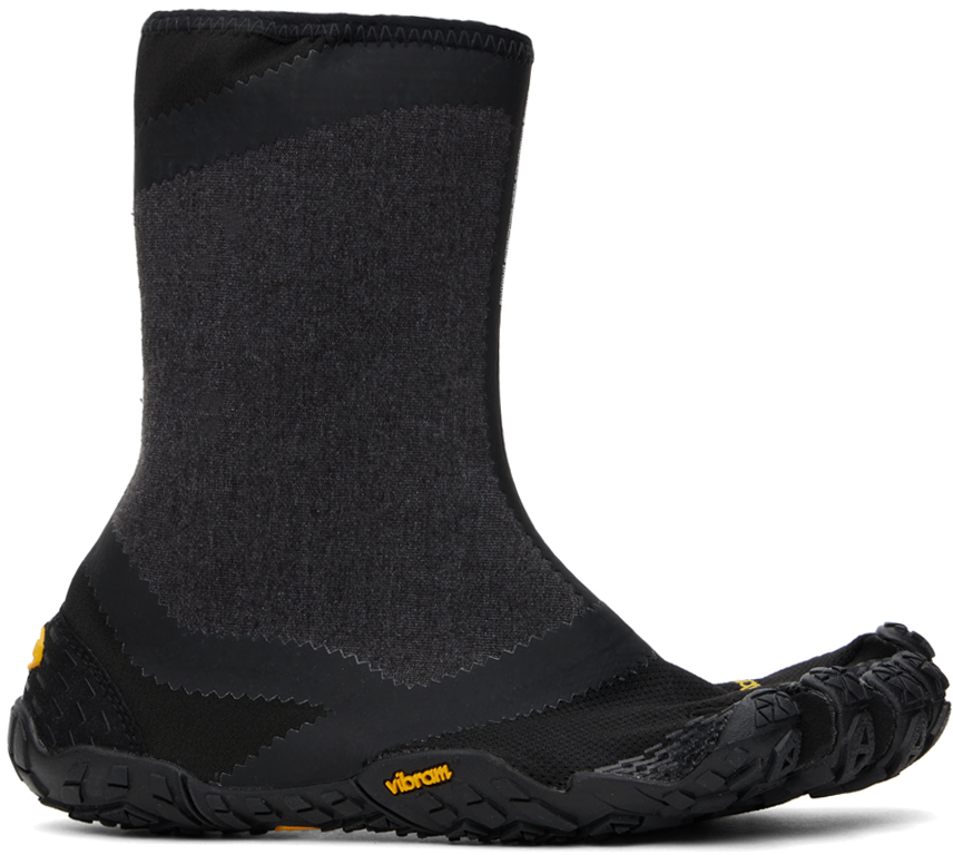 SUICOKE: Black Vibram FiveFingers Edition NIN-HI Sneakers | SSENSE